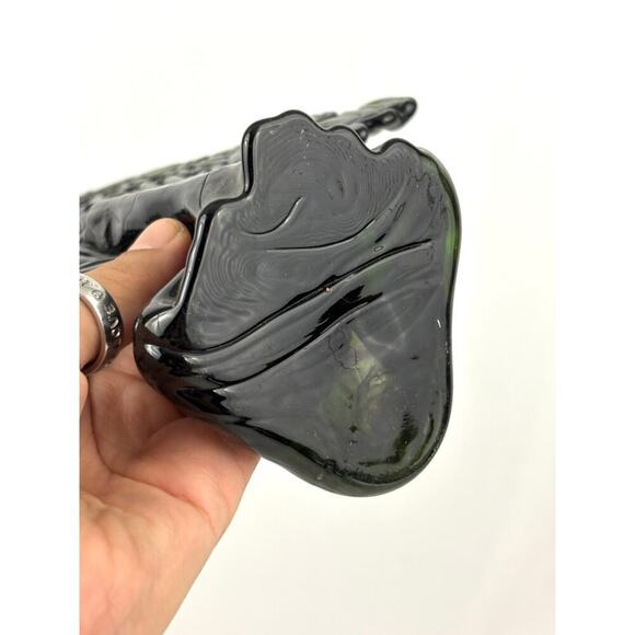 VTG Green 24% Lead Crystal Christmas Tree Peter Kaspar Art Glass Unique Rare - Picture 8 of 16